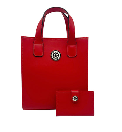 FERRARI RED GIA VEGAN LEATHER MINI TOTE 🌿