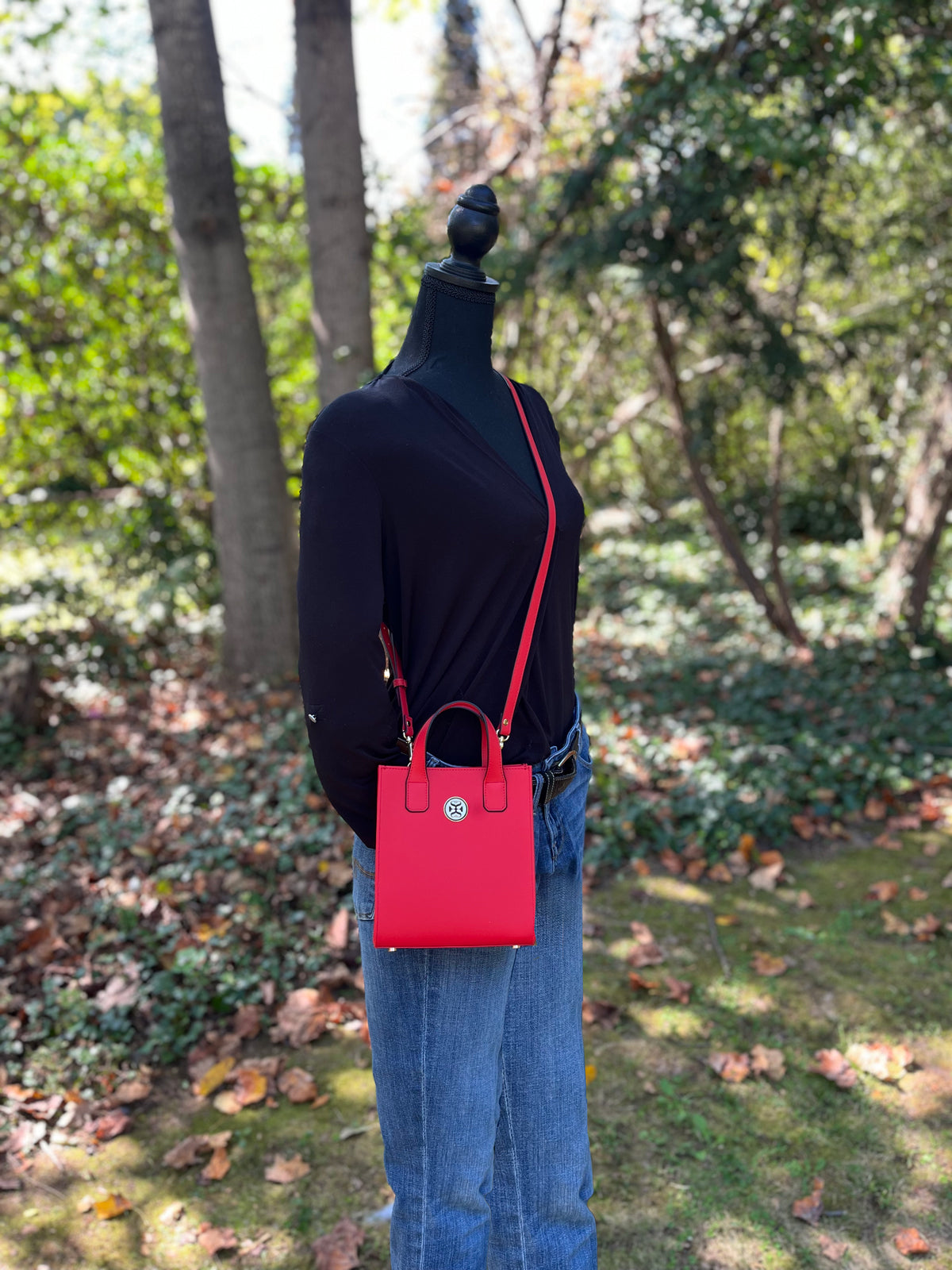 FERRARI RED GIA VEGAN LEATHER MINI TOTE 🌿