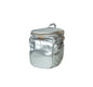 Metallic Silver Leather Backpack