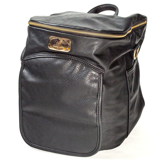 Black Pebbled Leather Backpack